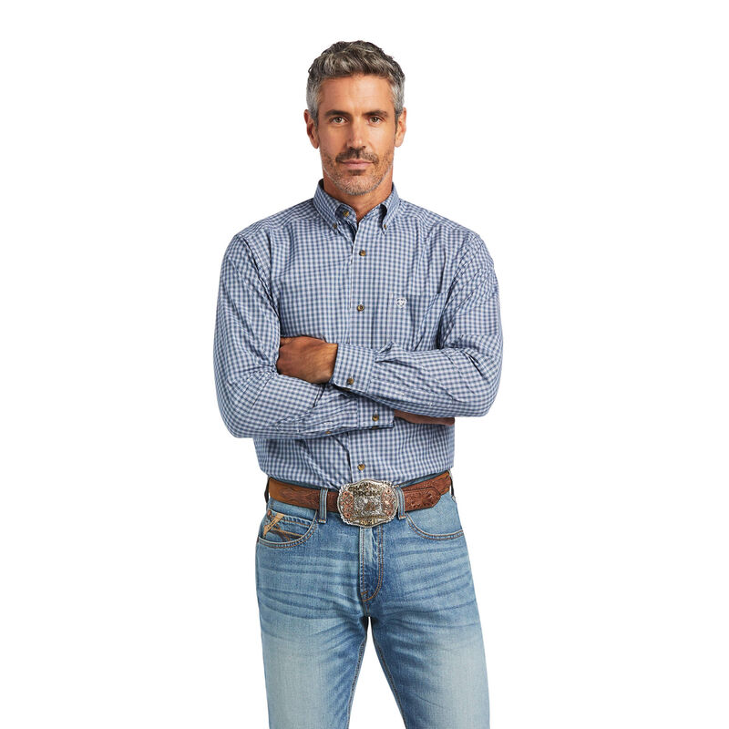 Camisas Ariat Pro Series Faron Fitted Azules Hombre - Chile 716-LJSIWN